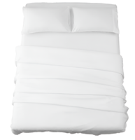 Ensemble de draps plats en polyester 400TC sur mesure, taille double, grand lit, très grand lit, avec garnissage en coton pour hôtel et usage domestique
