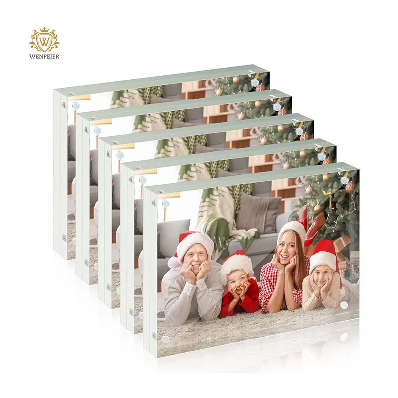 Winfeier Acrylic Picture Frame3x5 4x6 5x7 6x8   10+10mm Thickness Clear Magnetic premium acrylic photo frame