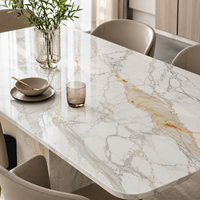 Dalle de marbre de luxe Calacatta Gold d'Italie pour revêtement mural intérieur, îlot de cuisine, comptoir, carrelage de sol et dessus de meuble-lavabo