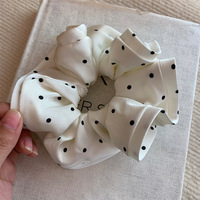Ikat rambut elastis bunga besar elegan Scrunchies warna Solid mewah untuk wanita desainer KECANTIKAN & produk perawatan pribadi