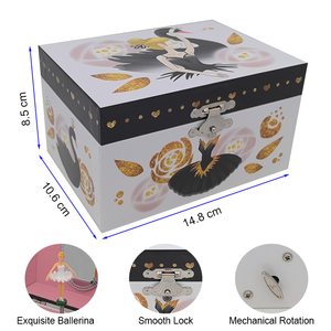 Boîte à bijoux musicale classique Jakos Factory Ballerina pour filles, boîte de rangement personnalisée, boîte à musique, cadeau <span class=keywords><strong>d</strong></span>'anniversaire - Product Image 2