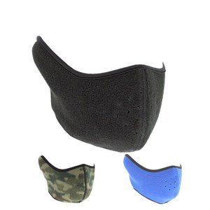 Grosir masker wajah Musim Dingin Pria Wanita bulu domba tahan angin setengah wajah masker Ski untuk olahraga luar ruangan Hitam - Product Image 6