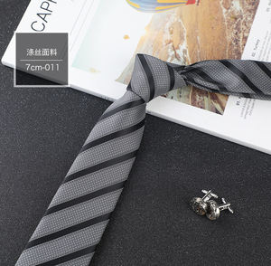 Cravatte a Righe Intrecciate con Motivi Floreali per <span class=keywords><strong>Uomo</strong></span>, Cravatte Sottili e Strette, Cravatte con Motivi Floreali, Corbatas Nuovissime in Microfibra - Product Image 5