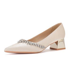 Sandales à <span class=keywords><strong>talon</strong></span> épais pour femmes, chaussures élégantes à bride cheville, escarpins en cuir à <span class=keywords><strong>talon</strong></span> haut pour femmes - Product Image 5