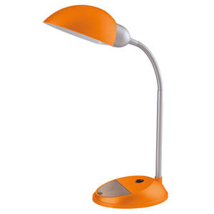 Lampada da Tavolo Flexo E27 Arancione, Design Moderno, Illuminazione LED, Ideale per Uffici e Case, Fornisce Luce Direzionata - Product Image 1