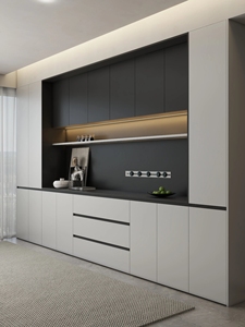 Mobile buffet moderno di lusso su misura per cucina, sala da pranzo e <span class=keywords><strong>soggiorno</strong></span>, in legno bianco - Product Image 2