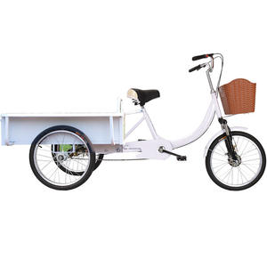 Tricycle à pédales pour personnes âgées, cadre en acier à haute teneur en carbone, jantes en alliage d'aluminium, roues de 20/24 pouces, pour faire ses courses - Product Image 1
