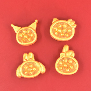 Mô phỏng vàng Thanh Fortune <span class=keywords><strong>Pig</strong></span> Mini vàng Bát Bun bánh bao kem keo trang trí năm mới Vàng Tự làm phụ kiện nhựa - Product Image 2