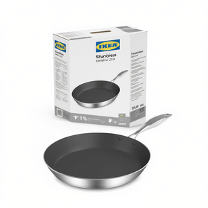 Sartén Ikea Shwoiess de 28 cm, de Acero Inoxidable, Antiadherente, Apta para Inducción, con Interior Metálico para Freír - Product Image 1