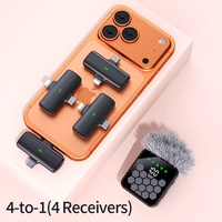 QY66 Dernier Micro Cravate Sans Fil Type C Microphone Lavalier pour Téléphone