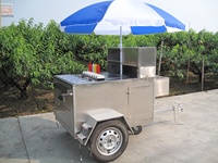Remorque de restauration rapide mobile camion de restauration hot-dog petit chariot collation de nourriture mobile