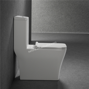 Carré Une Pièce Lavage Sans Monture Chasse Sanitaire Moderne Cuvette De Toilette Salle De Bains En Céramique Wc Toilette <span class=keywords><strong>Commode</strong></span> - Product Image 4