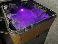 Villa SPA avec grande piscine extérieure en acrylique pour 5-6 personnes, bain à remous et panneau intelligent à température constante
