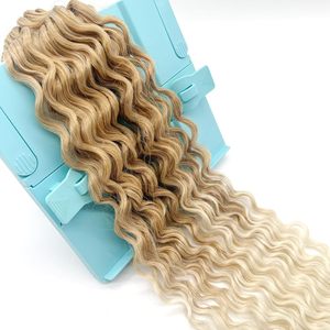 Extensions de cheveux Remy au crochet style bohème, double trame machine, légères, unisexes, tresses Deep Ocean Wave, 24 pouces, 2 paquets, extensions Water Wave - Product Image 5