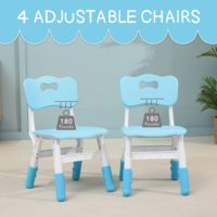 Ensemble Table et Chaises pour Enfants Réglable en Hauteur, Bureau pour Tout-Petits avec Sièges, Table et Chaises d'Étude Scolaire, Table de Maternelle
