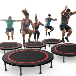Mini <span class=keywords><strong>trampoline</strong></span> pliable d'intérieur, <span class=keywords><strong>trampoline</strong></span> rond de <span class=keywords><strong>fitness</strong></span>, équipement d'exercice portable pour la maison, pour adultes et enfants - Product Image 2