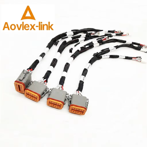 맞춤형 DT06-4S DT06-4P DT04-2P 22~14AWG DT 시리즈 2 3 4 5 6 8 12 핀 방수 데우치 DT 커넥터 케이블 - Product Image 1