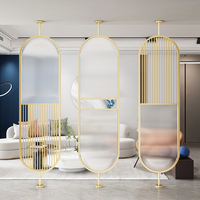 Usine de Foshan propose un prix avantageux pour un panneau mural décoratif mobile en acier inoxydable au design contemporain, écran en aluminium, séparateur de pièce
