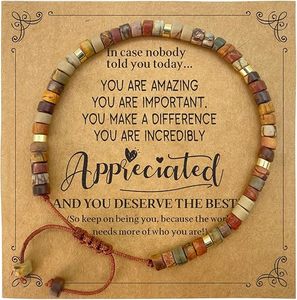 Braccialetti Curativi in Pietra Naturale, Regali Ispirazionali, Regali di Incoraggiamento, Braccialetti della Forza, Gioielli Intrecciati Regolabili <span class=keywords><strong>per</strong></span> Amici - Product Image 3