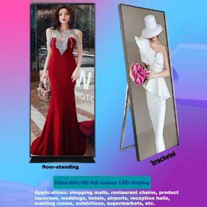 Wifi 4G Control P1.86 P2 P2.5 P3 Digital Display Indoor Led Mirror Totem Floor Standing Advertising Led Poster Display <b>Screen</b> - Product Image 2