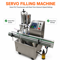 Machine de remplissage automatique de liquides à servo-moteur pour huile comestible, alcool, détergent 600W en usine de transformation et d'emballage