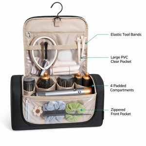 Sac de rangement de voyage imperméable personnalisé pour outils capillaires, compatible avec les accessoires de <span class=keywords><strong>boucleur</strong></span> à <span class=keywords><strong>cheveux</strong></span> rembourrés portables pour femmes - Product Image 2
