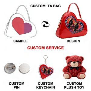 Encantador Bolso Ita con Diseño de Animales, Accesorios Personalizados para Llaveros y Pins de Anime y Fandom, Bolso de Mano Elegante para <span class=keywords><strong>Mujer</strong></span> con Logotipo y Herrajes para Asa - Product Image 2