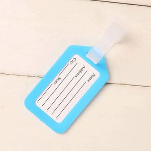 Identificateurs de bagages en plastique avec cordon, étiquettes de voyage imperméables multicolores, étiquettes de valise d'avion, cadeau promotionnel - Product Image 2