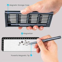 Set obeng presisi 25 dalam 1, Set Obeng magnetik Mini dengan saku