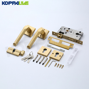 KOPPALIVE Luxury Hotel Big Solid Brass <strong>Door</strong> Lever Set Bedroom <strong>Bathroom</strong> <strong>Lock</strong> Split Dummy Wooden <strong>Door</strong> Handle - Product Image 4