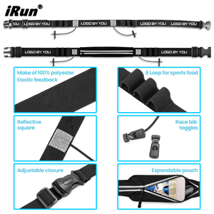 Irun เข็มขัดกีฬาไตรกีฬา<span class=keywords><strong>วิ่ง</strong></span><span class=keywords><strong>มา</strong></span>ราธอนห<span class=keywords><strong>มา</strong></span>ยเลขการแข่งขัน<span class=keywords><strong>วิ่ง</strong></span>โลโก้แบบกำหนดเองพร้อมกระเป๋า - Product Image 3