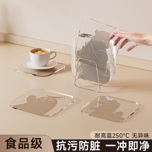 Transparent Pvc Kitchen Placemat Washable Heat Insulating Non Slip Food Preparation <b>Mat</b> For Desk Dining Table Coffee Table - Product Image 5