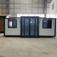 Villa mobile 40 pieds x 20 pieds, maison préfabriquée en conteneur extensible, maison préfabriquée intégrée pour l'exportation