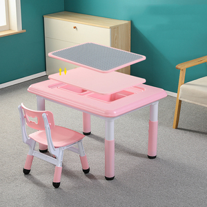 Ensemble <span class=keywords><strong>table</strong></span> <span class=keywords><strong>et</strong></span> <span class=keywords><strong>chaise</strong></span> d'étude pour enfants, petit mobilier en plastique pour l'école, la salle à manger, la chambre à coucher, pour filles, fourni par l'usine - Product Image 2