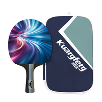 Raquette de ping-pong 4 étoiles professionnelle personnalisée avec fond en fibre de carbone raquette de tennis de table noire avec options de couleur
