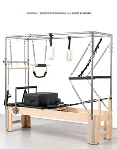 Cadillac <span class=keywords><strong>de</strong></span> Pilates multifonctionnel en bois d'érable 3 en 1, reformer <span class=keywords><strong>de</strong></span> haute qualité, lit <span class=keywords><strong>de</strong></span> Pilates pour l'entraînement du tronc avec machine à tour - Product Image 6