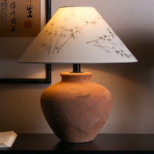 새로운 중국풍 빈티지 와비사비 세라믹 <span class=keywords><strong>LED</strong></span> 유선 테이블 램프 푸시 버튼 스위치 E27 전구 베이스 침실 거실 다실용 - Product Image 5