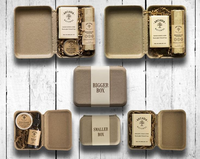Boîte de rangement cosmétique rigide personnalisée écologique, boîte à montres en fibre de canne à sucre biodégradable, doublure en éponge en papier kraft, gaufrage UV