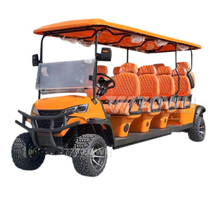 Carrito de golf de 8 plazas con distancia entre ejes larga, batería de litio de gran capacidad para transporte en hoteles, campamentos y complejos turísticos. - Product Image 2