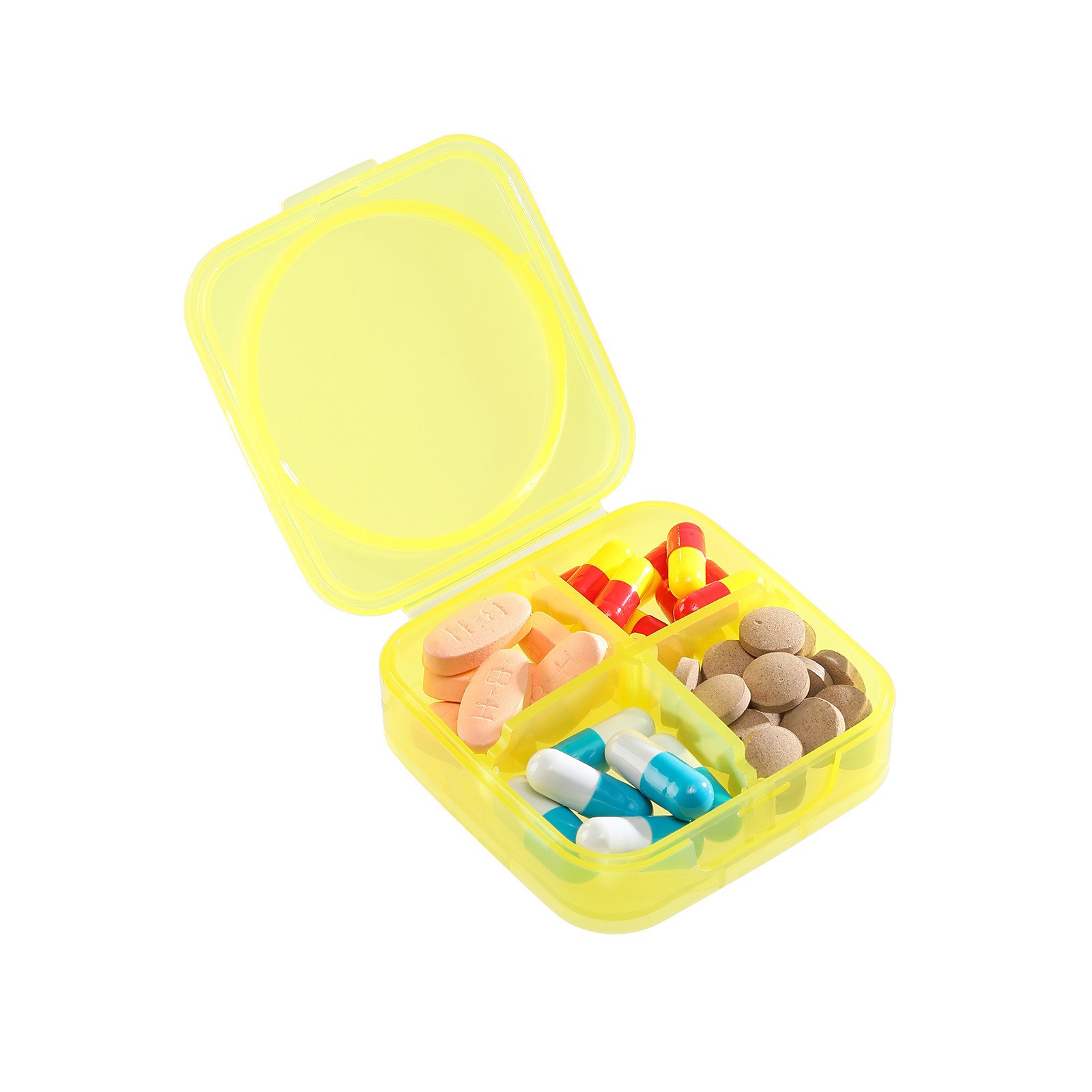 Assembled pillbox [Yellow single compartment]