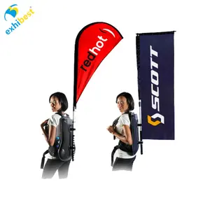 Advertising Walking Backpack Flag Banner