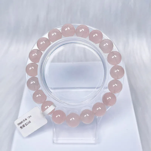 Pulsera elástica con cuentas redondas de cuarzo rosa Unisex al por mayor, gran oferta, piedra de energía Natural de 10m para hombres y mujeres como regalo - Product Image 1