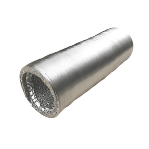 <span class=keywords><strong>Tuyau</strong></span> <span class=keywords><strong>flexible</strong></span> de conduit de <span class=keywords><strong>ventilation</strong></span> en PVC non isolé en spirale de feuille d'aluminium ignifuge à double couche personnalisée - Product Image 2