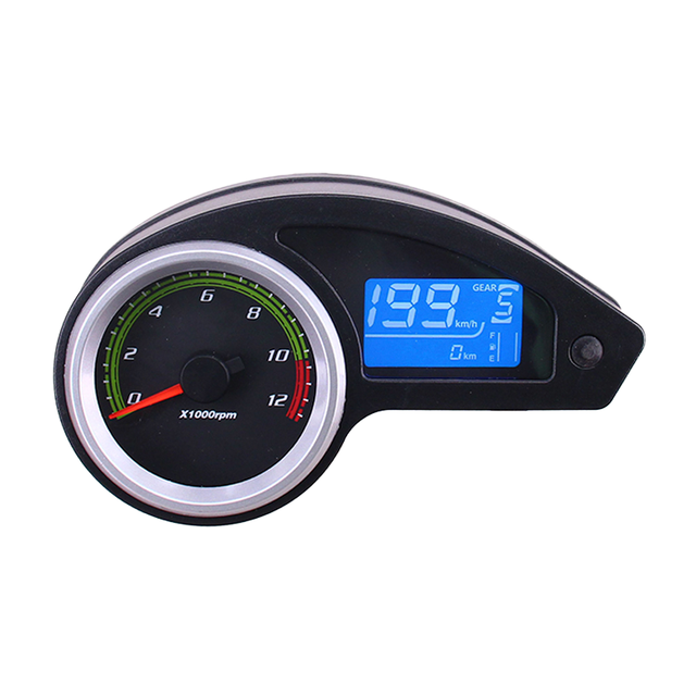 2025 Good Quality Digital Motorcycle Speedometer LCD Odometer Tachometer Gauge Cluster