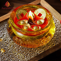 Bougie parfumée Feng Shui chinoise pour la prospérité, pot à argent porte-bonheur, attirant la prospérité, décoration intérieure, cadeau pour le Nouvel An et les affaires