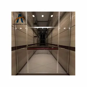 Заказной новый пассажирский лифт с мраморным зеркалом из нержавеющей стали
