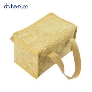 <span class=keywords><strong>Corcho</strong></span> Natural Material bolsa <span class=keywords><strong>aislante</strong></span> suave bolso respetuoso del medio ambiente térmico almuerzo bolsa 6Can paquete - Product Image 5