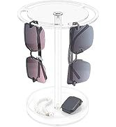 Support de présentation rotatif à 360° en acrylique transparent de style moderne, personnalisable pour l'organisation et le rangement des lunettes de soleil, fabriqué aux États-Unis - Product Image 6