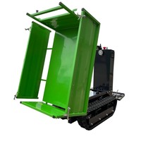 Mini tombereau électrique avec une capacité de benne de 500 kg, type chargeur frontal hydraulique sur chenilles, prix d'usine pour un usage domestique