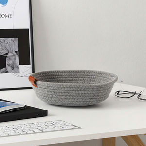 Skymove keranjang penyimpanan anyaman kustom baru keranjang penyimpanan rak ruang pengatur tali katun bulat untuk mengatur tempat penyimpanan - Product Image 5